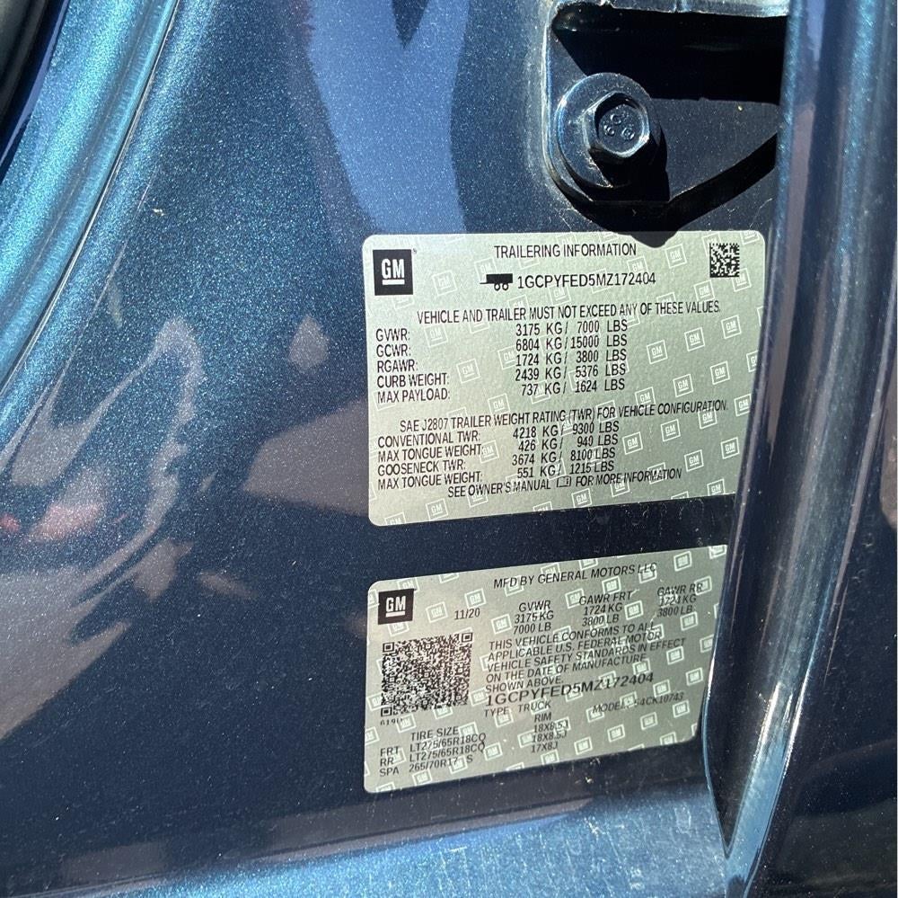 2021 Chevrolet SILVERADO 1500 TRAILBOSSL