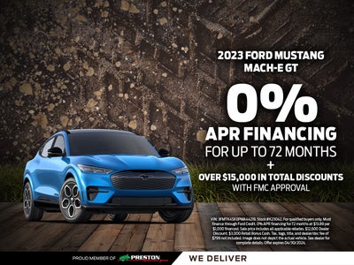 0% APR for 72 Mo. + $15,000 in Discounts