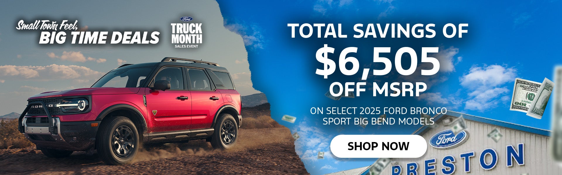 $6,500 off MSRP 2025 Ford Bronco Sport Big Bend