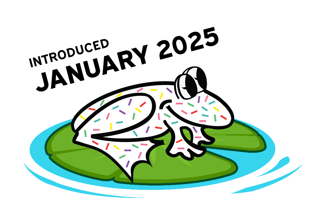 Fireworks Confetti Frog January 2024